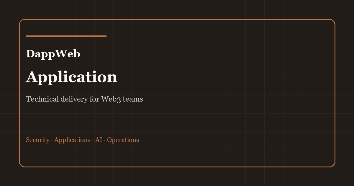 DappWeb application type service visual for Cloud operations